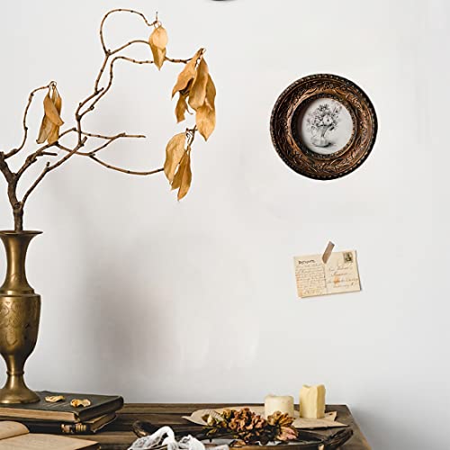 Sikoo Small Vintage 3×3 Round Picture Frame Antique Ornate Mini Photo Frame Table Top Display And Wall Hanging With High Definition Glass Front For Home Decor, Old-Fahioned Photo Gallery, Retro Art, Bronze Gold #TOP4