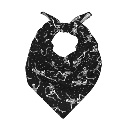 GJLNTRF Halloween Dancing Skeletons Bandana Soft Outdoor Head Scarf Cooling Kerchief For Women And Men Multi-Purpose Headband Hair Scarf And Neck Wraps Protective Coverage