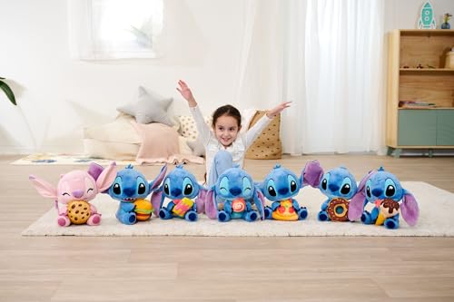 Simba Disney Stitch Kuscheltier mit Doughnut – Plüschfigur zum Knuddeln, mit Schoko‑Donut und Streuseln, süßer Disney‑Klassiker für Fans und Kinder, blau, 25 cm, ab 0 Jahren