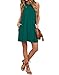 AUSELILY Women's Summer Dress Sleeveless Floral Mini Dresses with Pockets Bohemian Dress 2025 New Dark Green M