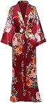 BABEYOND Kimono Robe Long Floral Bridesmaid Wedding Bachelorette Party Robe 53 inch