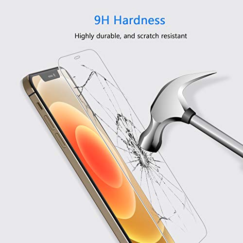 Yootech Screen Protector Compatible with Apple iPhone 12/iPhone 12 Pro,[4 Pack] Tempered Glass Screen Protector for iPhone 12/iPhone 12 Pro 2020[Anti-Scratch][Bubble Free][Case-friendly],6.1-Inch - Thumbnail 6