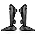 Fairtex SP9 Ultra Ergo Shin Pads | Muay Thai, Kickboxing Shin Guards Made with Syntek Leather (Black, Large)