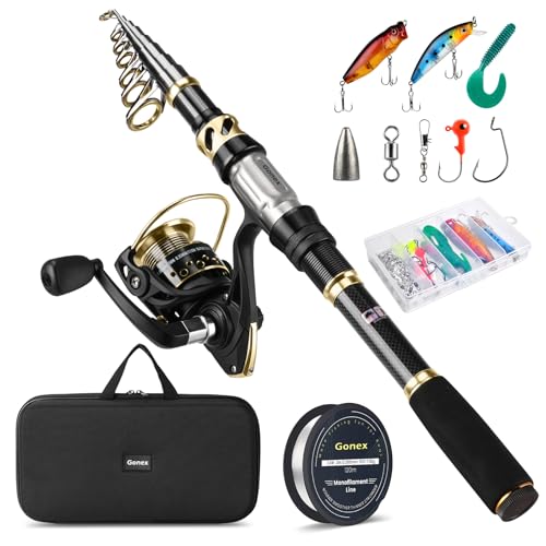 Gonex Canna da Pesca e Mulinello Combo Set di Canne