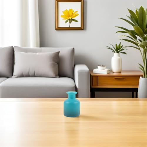 Bouteilles diffuseurs en verre cylindrique bleu de haute qualité - 8