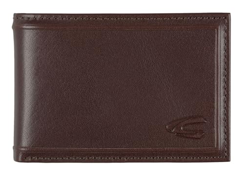 Portefeuille hommes camel active Wood en cuir marron taille S