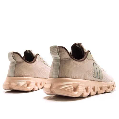 Mtng Para Mujer. 60891 Zapatillas Cube Beige (39), Tela, Plano, Cordones, Casual - 3