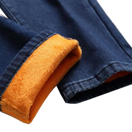 Fleece Lined Jeans Men,Winter Flannel Lined Jeans for Men,Pantalones Térmicos para Hombre,Thermal Thicken Denim Pants3