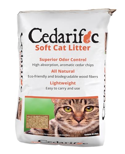 Northeastern Products Cedarific Natural Cedar Chips Cat Litter, 50 Liter Bag