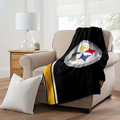 NORTHWEST The Company NFL Polyester Sherpa Throw Blanket 50X60, Pittsburgh Steelers