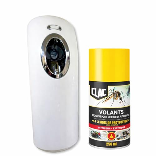 MOUCH'CLAC Diffuseur Insecticide Programmable Anti Moustiques, Mouches & Moucherons – Diffusion...