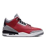 jordanien petra Nike Air Dämpfung Nike Herren Air Jordan 3 Retro U Basketballschuh, Uni rot/Uni rot-zementgrau, 44 EU