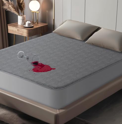 100% Waterproof Mattress Protector with High Resistance to Liquid, Breathable Mattress Protector...