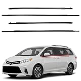 Dasbecan 4Pcs Window Weatherstrip Rubber Seal Compatible with Toyota Sienna 2011-2020 Window Trim Replaces# 6821008020 6818008020 6823008020 6816008020
