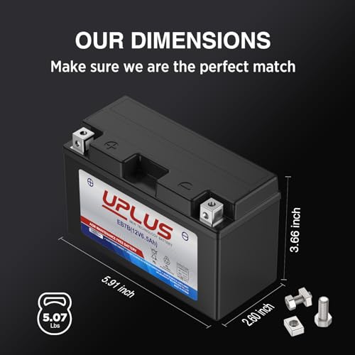 Image of YT7B-BS UPLUS Motorcycle Battery EB7B-4 ATV Scooter ATV AGM Battery Maintenance Free Compatible with Yamaha CAN-AM Ducati Kawasaki Suzuki Triumph