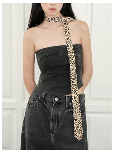 MakeMeChic Women's Cheetah Print Waist Belt Y2K Cowboy Chic Vintage Belts for Dresses3