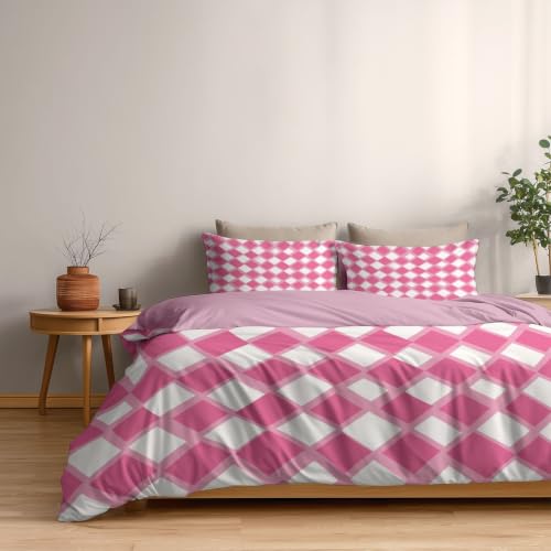 Parure de lit géométrique rose pour une chambre cocooning - 4