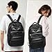 Leresas 37L Backpack Purse for Women Men for Work Travel Back Pack Laptop Purses Vegan Leather Fashion College Daypack Black