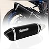 Vagary New Akraphovic Exhaust/Silencer Wtih Inbilt DB Killer for KTM, Kawasaki, Honda,TVS, Bajaj & Universal for bikes (BLACK)