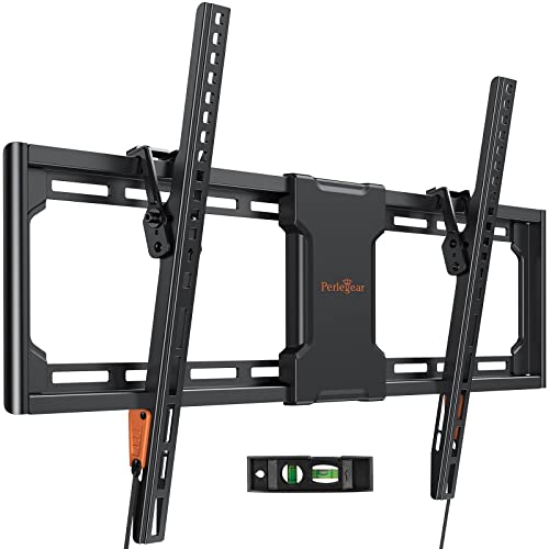 Perlegear Ul-Listed Tilting Tv Wall Mount For Most 37-75 Inch Tvs Up To 132 Lbs, Low Profile Tilt Tv Mount Wall Bracket For Flat Or Curved Tvs, Fits 24”/18”/16” Studs, Max Vesa 600X400Mm, Pglt2 #TOP25