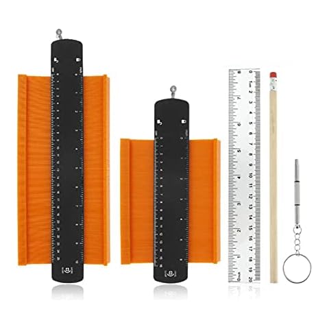 Contour Gauge Profile Tool(10 Inch+6 Inch) -Adjustable Lock -Precisely Copy Irregular Shape Duplicator -Irregular Welding Woodworking Tracing - Must Have Tool for DIY Handyman, Construction Cover