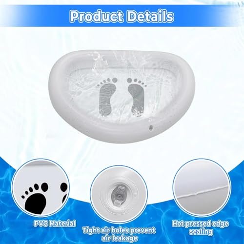 Tina Inflable para Pies para Piscinas, Blanca miniatura 4