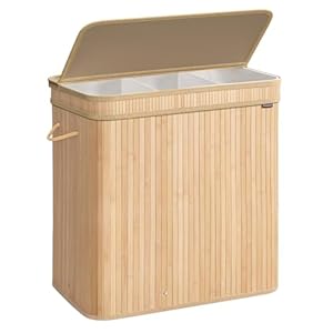 Songmics LCB062N01 Bambus Wäschekorb 150L