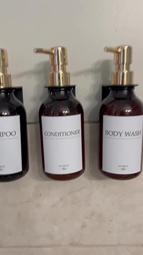 3 stuks wandgemonteerde shampoo en conditioner dispenser