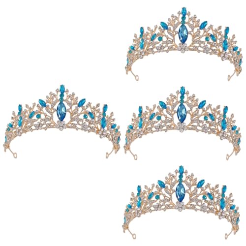 Diadème mariage confortable VICASKY couronne bleu ciel sans douleur pour bal