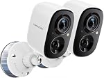 2.5K Wireless Magnetic Home Security Cameras 2-Pack, Outdoor WiFi Non-Subscription AI Person Detection, 4MP Color Night Vision, Full Duplex 2-Way Audio, IP66 Waterproof Battery Powered