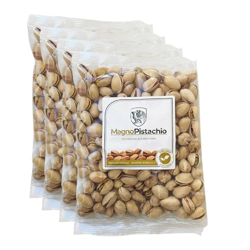 Magno Pistachio – Pistacho Español Ecológico Tostado con Sal | Selección Premium 1 kg (4×250 g)