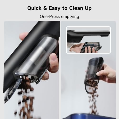 Cordless Handheld Vacuum, 22KPa High Power Suction Car Vacuum Cleaner with Charging Dock, 2-in-1 Crevice Tool, Lightweight Portable HandHeld Vacuum with 200ML Dust Cup for Home/Pet/Car/Office - Thumbnail 5