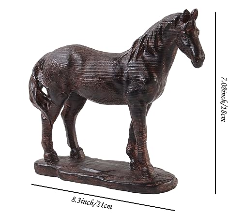 Estatua de Caballo Decorativa de Resina para Hogar miniatura 2