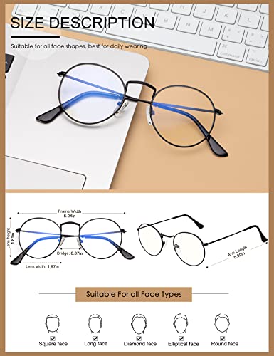 Nssiw NS4518-1 Blue Light Glasses For Women And Men Round Frame Computer Glasses Trendy Blue Ray Gaming Glasses thumb #4