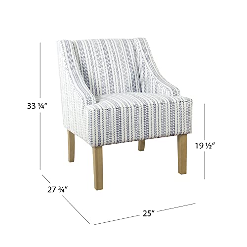 Image of HomePop Swoop Arm Accent Chair - Ivory Stripe