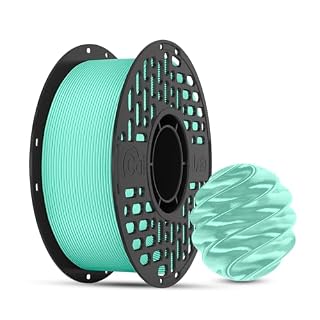 CaiLab シルクPLA フィラメント 1.75mm 正味量1kg（2.2lbs）/スプール パステルカラー マカロンカラー つや感のある質感 造形しやすい FDM 3Dプリンター用フィラメント 寸法精度±0.03mm (シルクPLA ミントグリーン)