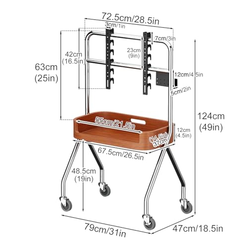 Soporte móvil para TV de 32-65 pulgadas con ruedas miniatura 2