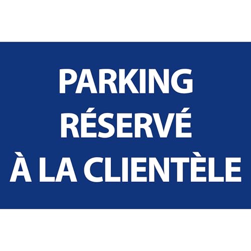 Panneau de parking client en PVC bleu pour simplifier l'accès magasin