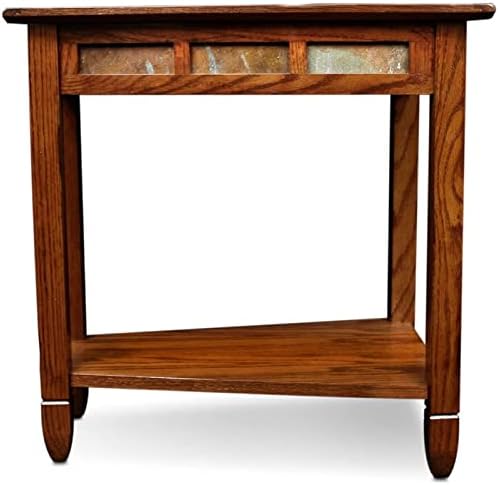 BOWERY HILL Recliner Wedge End Table in Rustic Oak