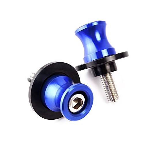 Motorcykel Sliders Spools, M6 Motorcykel Tillbehör CNC Aluminium Swingarm Spools Slider Standskruv För Ya-Maha MT-09 Tracer 2015-2021 Motorcykelskyddsenhet (Färg : Blue)