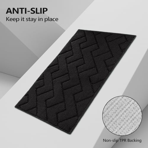 Image of hicorfe Kitchen Runner Rug,20 inchx48 inch+20 inchx32 inch Kitchen Set,Non-Slip Kitchen Mat