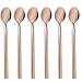 Produktbild Beckmann & Rommerskirchen VISTA Longdrinklöffel/Latte Macchiato Löffel Set 6-teilig | PVD Kupfer | Edelstahl Matt | Lange Löffel für Latte Macchiato| Kaffeelöffel lang | Barlöffel