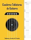 Cuaderno Tablaturas de Guitarra: Libro de Tabs y Acordes en Blanco. Para Todos los Niveles, Incluido Principiante. 120 Páginas. (Spanish Edition)
