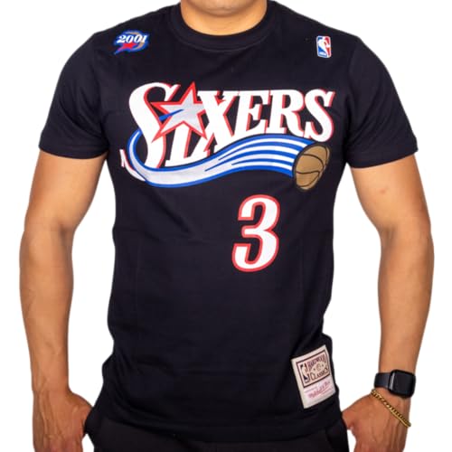 Mitchell & Ness NBA HWC Name & Number Tee - Philadelphia 76ers - Allen Iverson