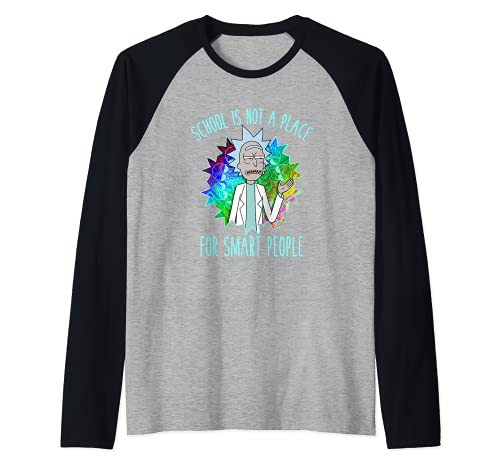 Rick and Morty School Maglia con Maniche Raglan