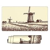 Entretien facile : ce sous-main marron vintage imprimé moulin à vent est facile à nettoyer et à entretenir. Il peut être lavé à la main ou en machine sans vous soucier de la décoloration ou de la déformation. Les matériaux respectueux de l'environnement et les coutures de précision garantissent un sous-main durable qui a fière allure tout en protégeant votre bureau