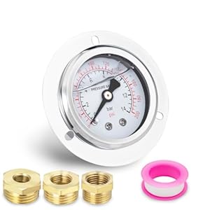 Innfeeltech 1-Pcs 40mm Flansch Manometer