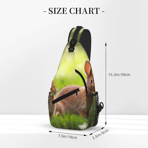 Funny Rabbits Printed Cross Chest Bag Diagonally Chest Messenger Bag3