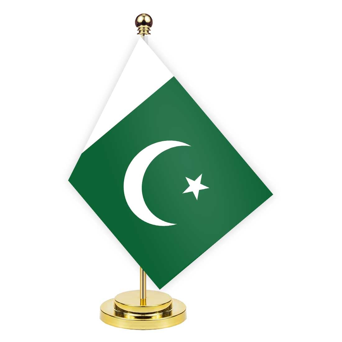 Pakistan Desk Flag,12 inch Small Pakistani Indoor Banner,Small Printing Decor For Office Home Classroom Table — image 1