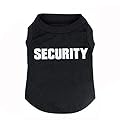 Dog Shirt Tee Shirts Puppy Summer Clothes Dog Tank Top Vest SECURITY Sweat Shirt for Small dog Medium Dog Cat (S, Black)